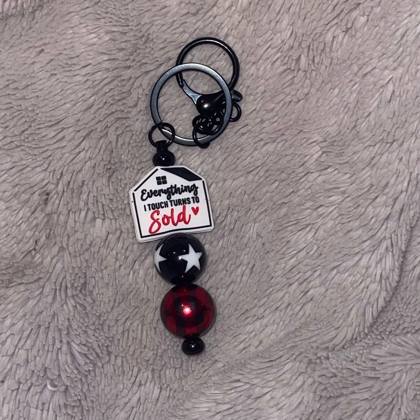 Everything I Touch Turns to Sold Beaded Bar Keychain