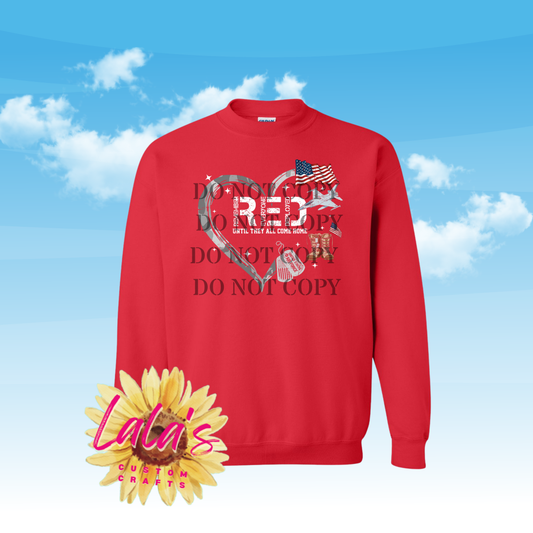 R.E.D. Heart — Until They All Come Home Shirt