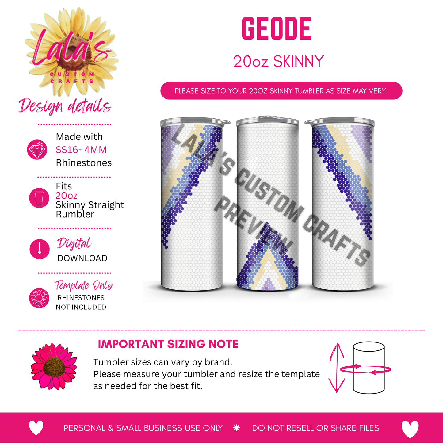 Geode 20 oz Skinny Tumbler