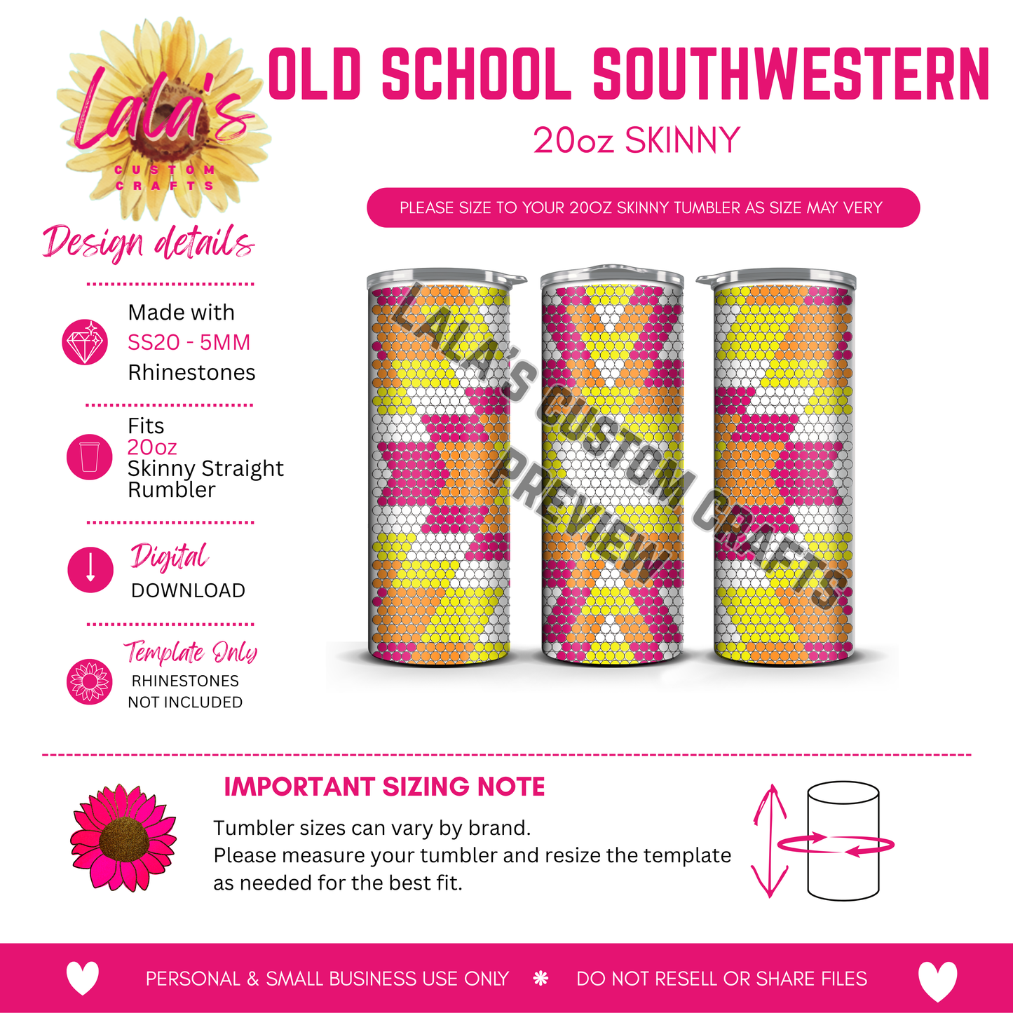 Old School Southwestern 20 oz Skinny Tumbler.ā šµš