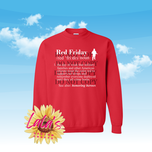 Red Friday Definition — R.E.D. Remember Everyone Deployed Shirt