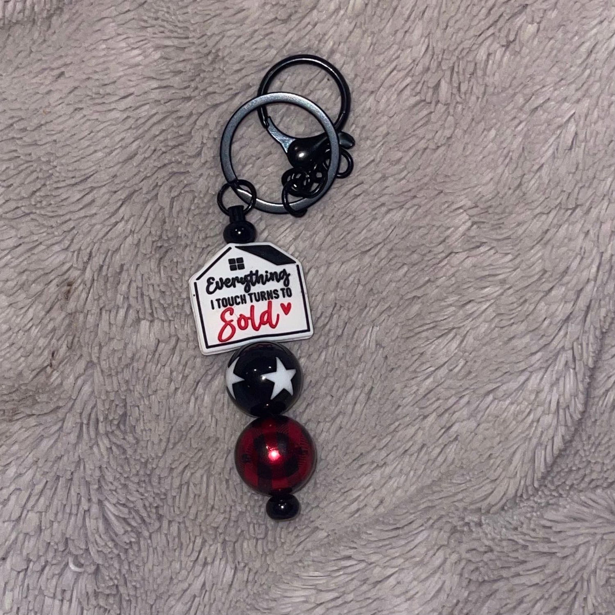 Everything I Touch Turns to Sold Beaded Bar Keychain
