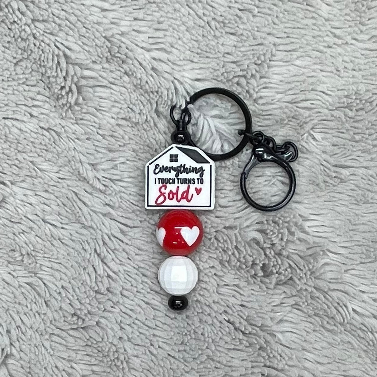 Everything I Touch Turns to Sold Beaded Bar Keychain