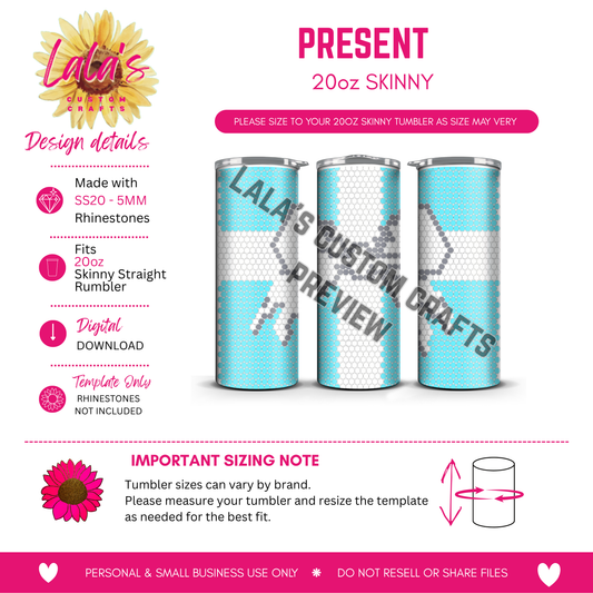 Present 20 oz Skinny Tumbler 🎁💙